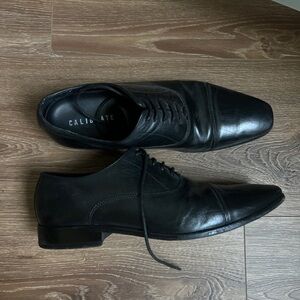 Men’s leather lace up dress shoes black